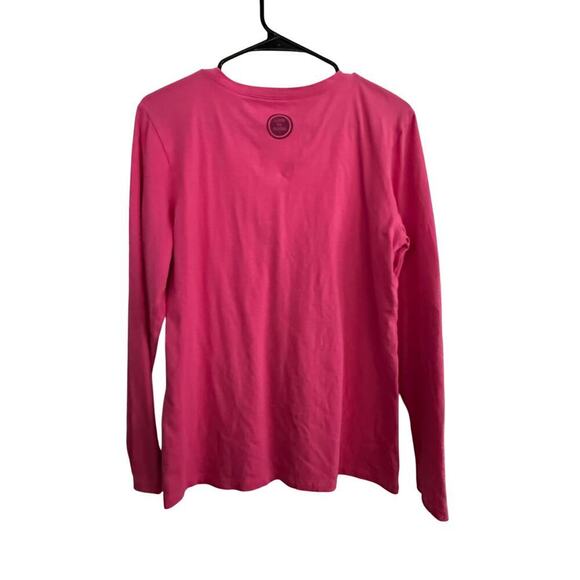 Life Is Good V-Neckline Long Sleeves Rocking Chair Cat Crusher T-shirt Size M - Picture 2 of 6